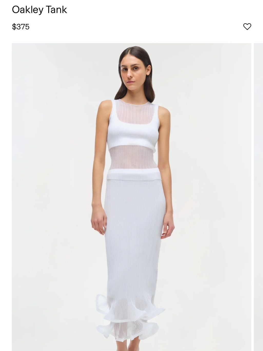 Oakley White Ribbed Bralette Tank